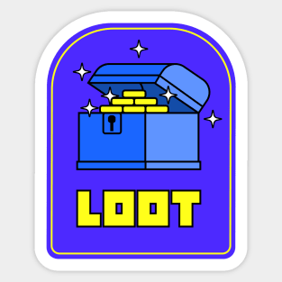 Loot treasure Video games Retro gaming Sticker